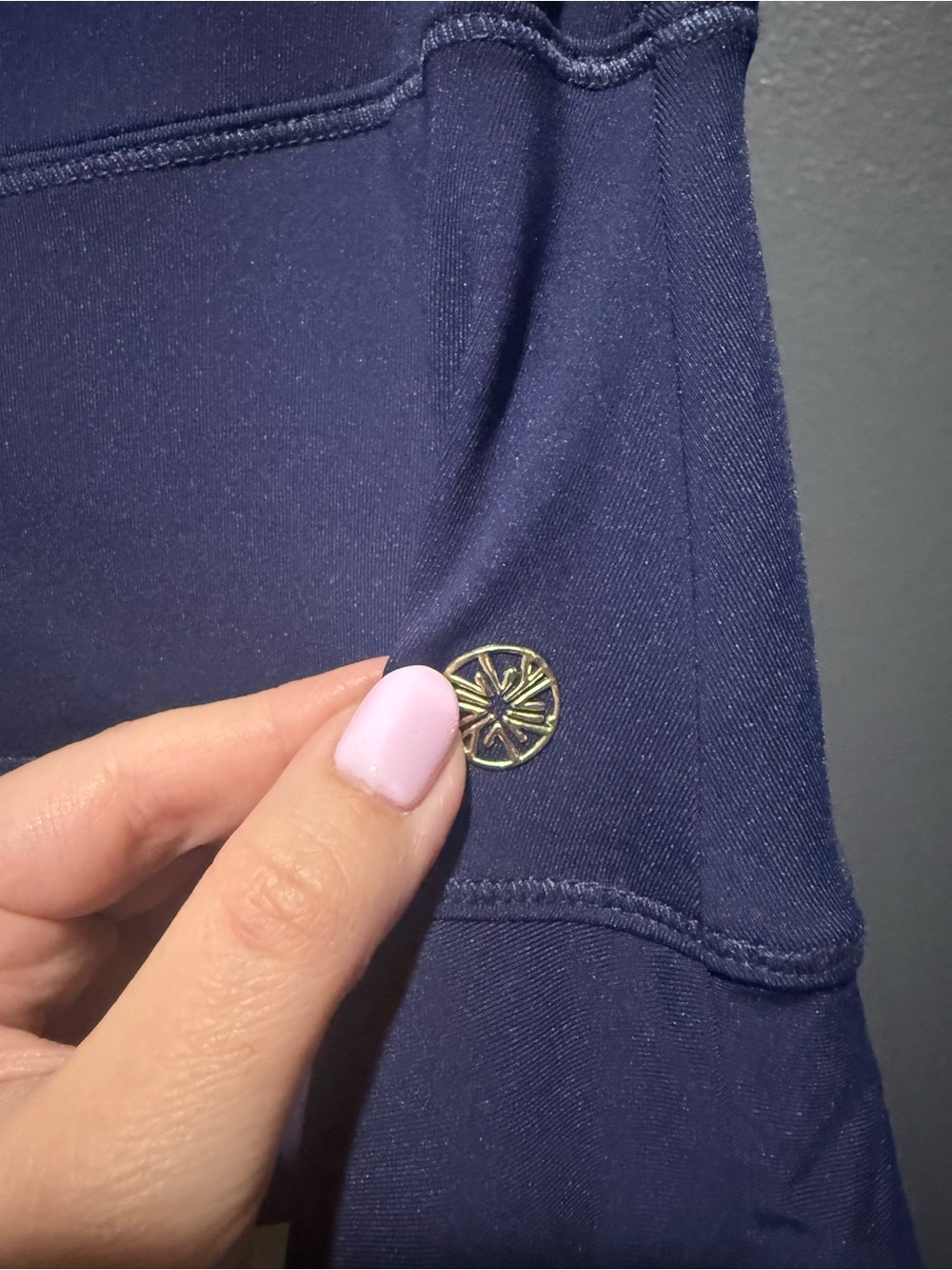 Lilly Pulitzer Navy & White Luxletic Athletic Skirt - Picture 2 of 5